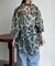 シアー長袖柄シャツ