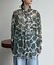 シアー長袖柄シャツ