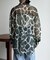 シアー長袖柄シャツ