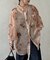 シアー長袖柄シャツ