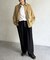 フロントボタンタックワイドパンツ