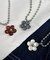 ボールチェーンお花アクリルネックレス