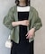 微シワフード付きシアーブルゾン