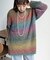 ブークレ段染チュニックニット