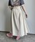 ベルト付きシフォンプリーツ切替スカート