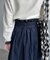 ベルト付きシフォンプリーツ切替スカート