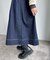 ベルト付きシフォンプリーツ切替スカート