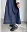 ベルト付きシフォンプリーツ切替スカート
