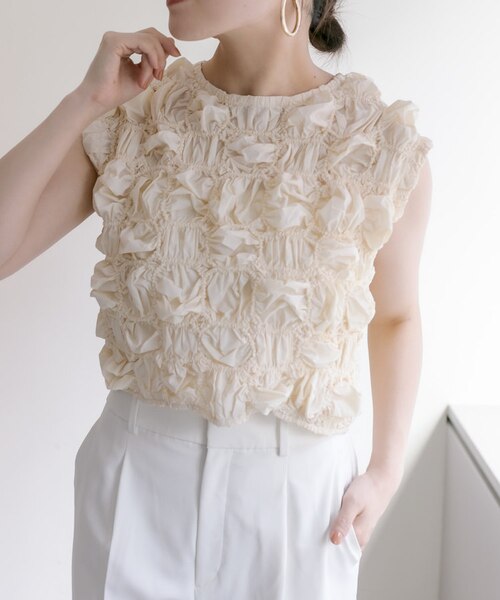 新品　ear PAPILLONNER SUM1 STYLE レース編みベスト 動画あり》レース編みベスト【SUM1 STYLE(スミスタイル)】 | ear