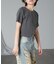 【RAY CASSIN】ピグメント切替刺繍Tシャツ