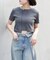 【RAY CASSIN】ピグメント切替刺繍Tシャツ