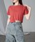 【RAY CASSIN】ピグメント切替刺繍Tシャツ