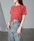 【RAY CASSIN】ピグメント切替刺繍Tシャツ