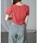 【RAY CASSIN】ピグメント切替刺繍Tシャツ