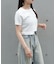 【RAY CASSIN】ピグメント切替刺繍Tシャツ