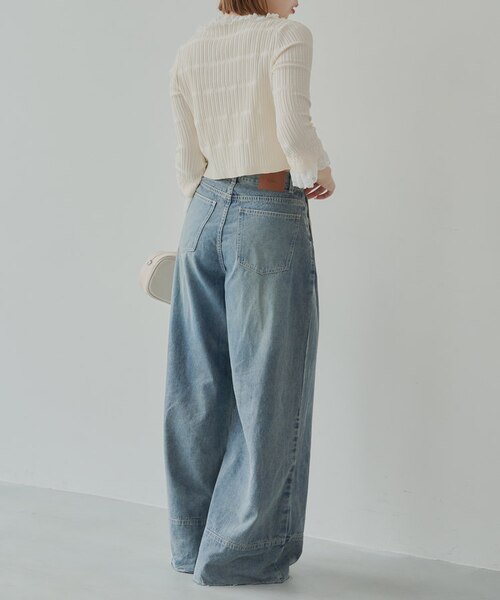 Chico】タックデザインワイドデニム｜パルグループアウトレット