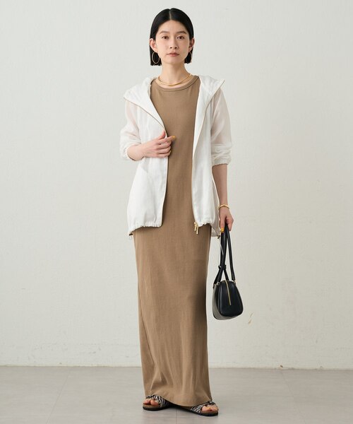 ▶新品未使用 / Loungedress リブノースリーブワンピース LOUNGEDRESS（ラウンジドレス）の「リブノースリーブワンピース