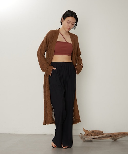 earthy_】レースニットロングカーデ｜パルグループアウトレット