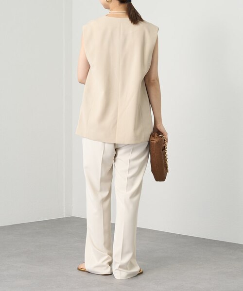 【SALE】Loungedress リネンベスト　黒 SALE】Loungedress リネンベスト 黒 トップス
