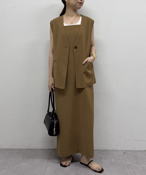 ラウンジドレス　リネンVベスト LOUNGEDRESS（ラウンジドレス）の「【WEB限定】リネンジレ