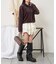 【RAY CASSIN】ベロアボーダーポロルーズTシャツ