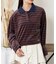 【RAY CASSIN】ベロアボーダーポロルーズTシャツ