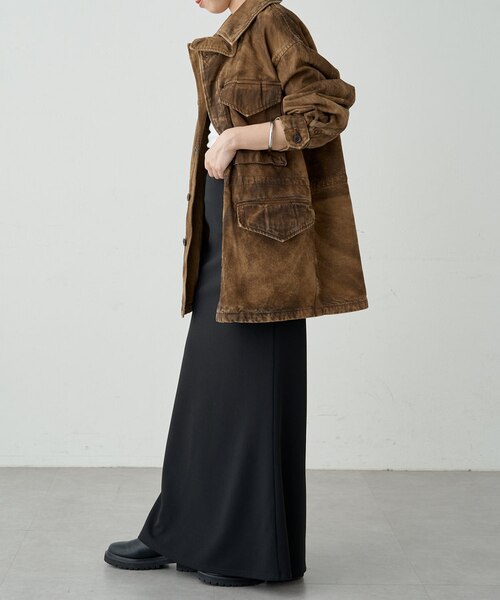Loungedress ainode hinaseレザーライクブルゾン　未使用 Loungedress】【ainode】hinaseレザーライクブルゾン｜パルグループ