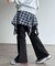 【PIPI監修】【新素材追加】フェイクスエードフレアパンツ
