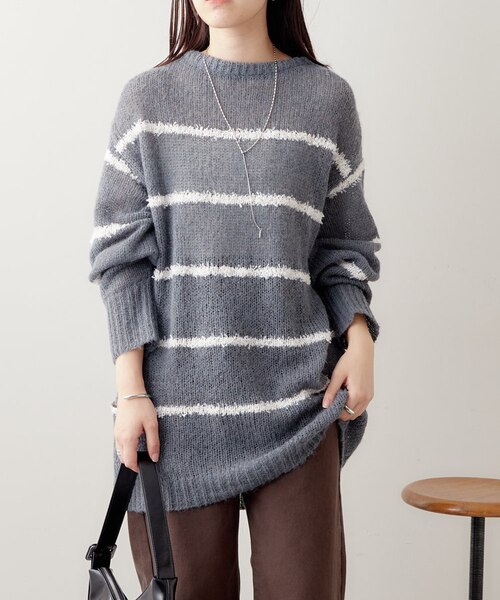 mystic】シアーボーダーニット｜パルグループアウトレットの