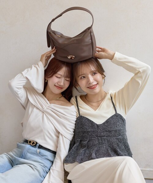 Thevon. 【Yuna＆Mayuコラボ企画】ニュアンスワンハンドルバッグ Thevon.｜【Yuna&Mayuコラボ企画】ニュアンスワンハンドルバッグ