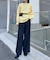 【mystic】モヘアライクベルトポーチ付きニット