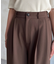 ベルト付きタックワイドパンツ