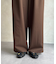 ベルト付きタックワイドパンツ