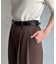 ベルト付きタックワイドパンツ