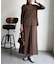 シャギーベスト×ニットワンピース
