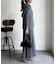 シャギーベスト×ニットワンピース