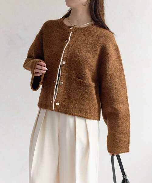 【2022AW】Noble YAK ボーイフレンドニット　ブラウンB 2022AW】Noble YAK ボーイフレンドニット ブラウンB - メルカリ