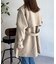 ケープ付き軽量メルトンミドルコート