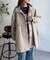 ケープ付き軽量メルトンミドルコート