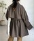ケープ付き軽量メルトンミドルコート