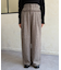 ツイード切替フリンジタックパンツ