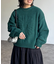 同色花柄ジャガードニット