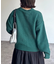 同色花柄ジャガードニット