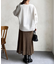 レイヤードフレアレーススカート