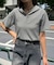 【Ciaopanic】ボーダーフーディーTOPS