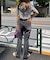 【Ciaopanic】ボーダーフーディーTOPS