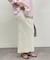 【Loungedress】和紙リブニットスカート