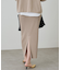 【Loungedress】和紙リブニットスカート