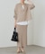 【Loungedress】和紙天竺スキッパーニット