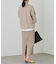 【Loungedress】和紙天竺スキッパーニット